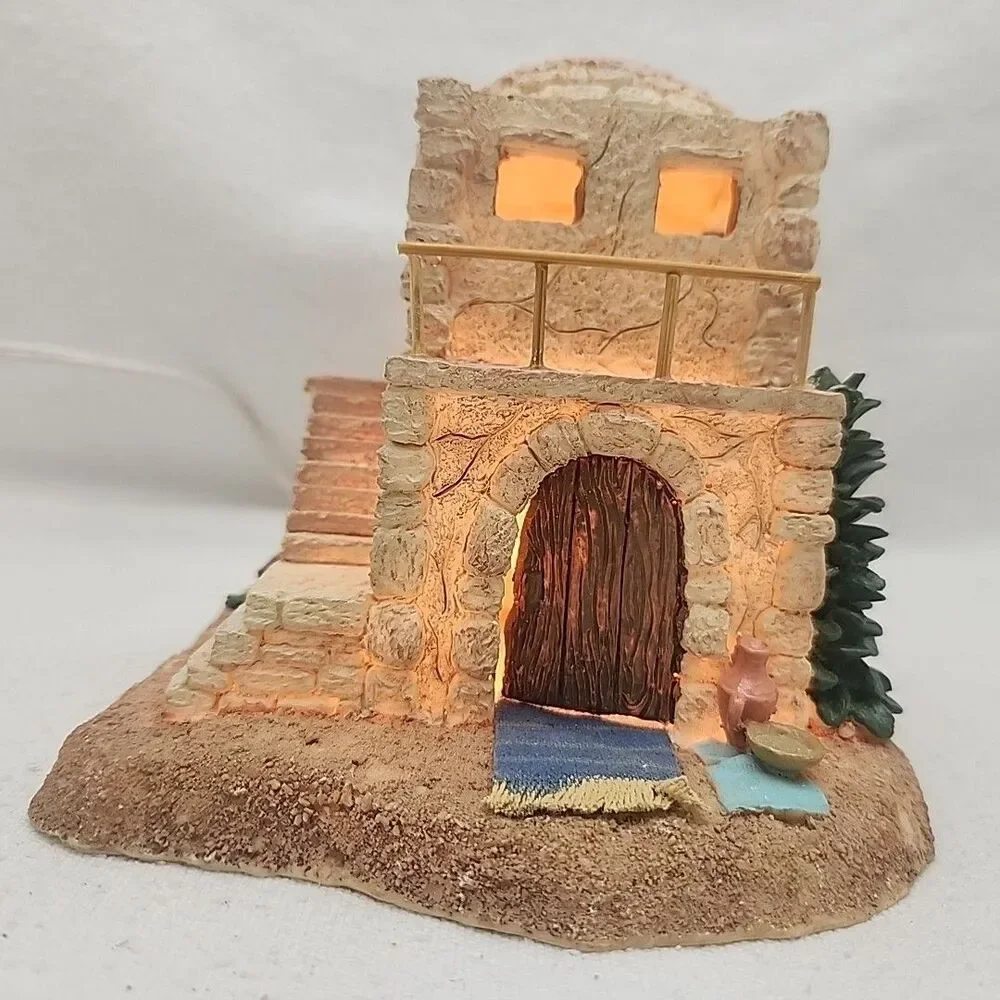 House Bethlehem Building Lighted Seasonal Specialties Christmas Collectible VTG